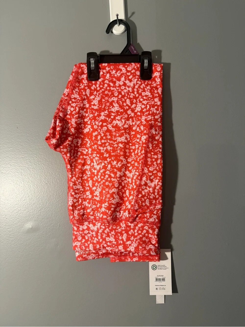 Red Floral Athletic Tank, Shorts and Leggings set girls XXL(18)